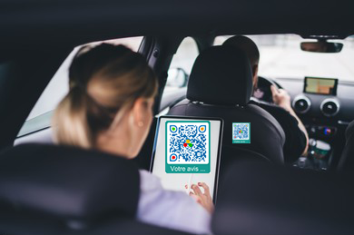 QR code dynamique gratuit, enquêtes de satisfaction, sondages par QR Code taxi !